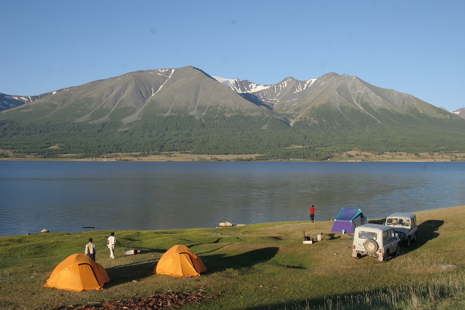 Camp inside Altai Tavan Bogd National Park